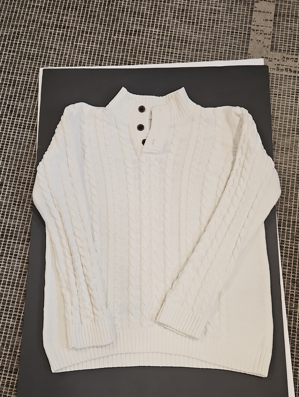 Gymboree Cream Cable Knit Sweater. Fisherman Core. Size 10.  100% Cotton.